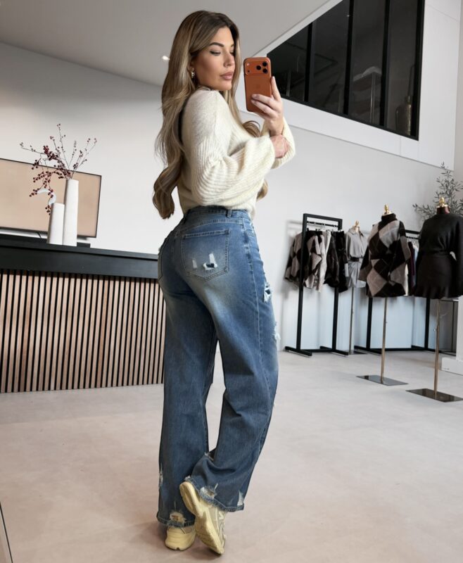 Ripped all over Jeans - Blue