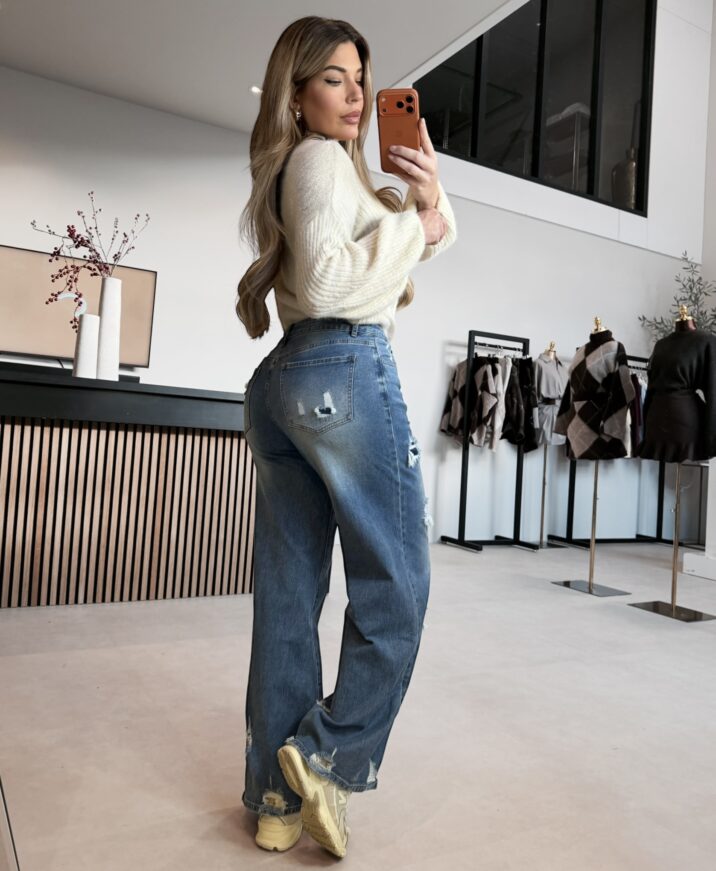 Ripped all over Jeans - Blue