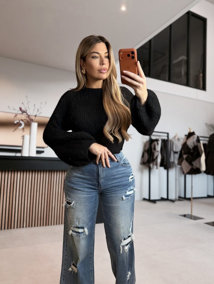 Ballon sleeve sweater - Black