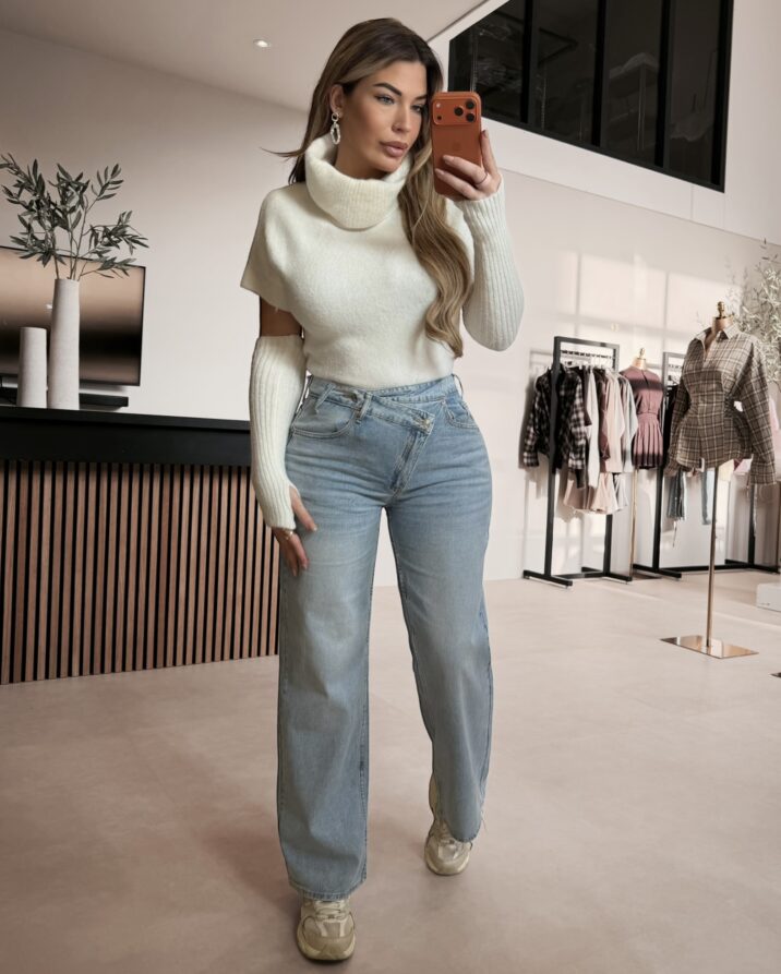 A asymmetrisch jeans - Blue