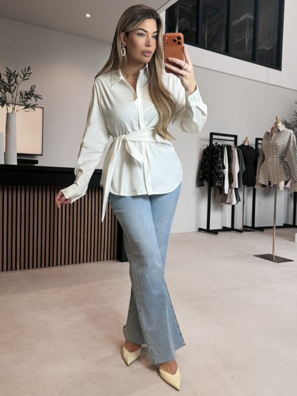 Lima knot blouse - White