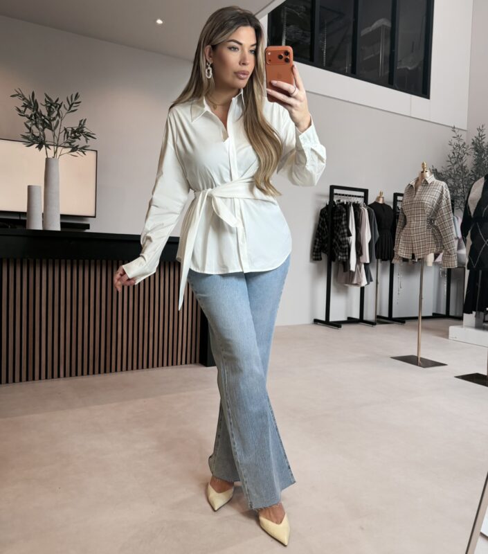 Lima knot blouse - White