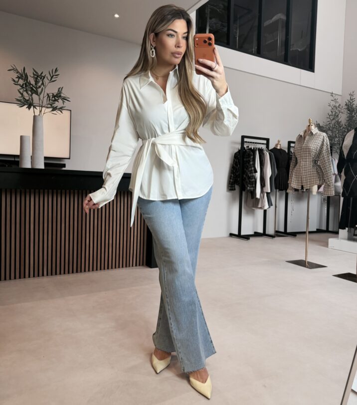 Lima knot blouse - White