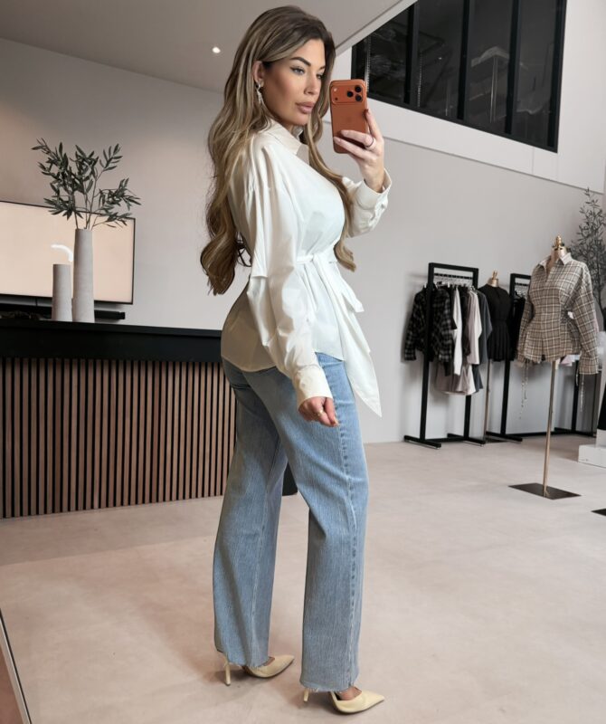 Lima knot blouse - White