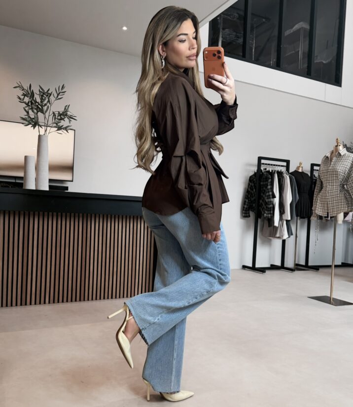 Lima knot blouse - Choco