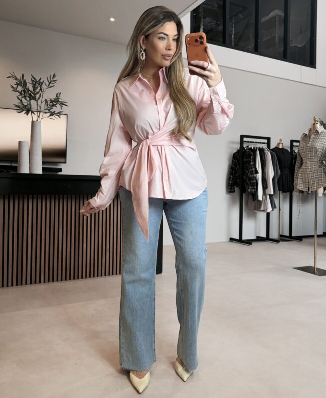 Lima knot blouse - Pink