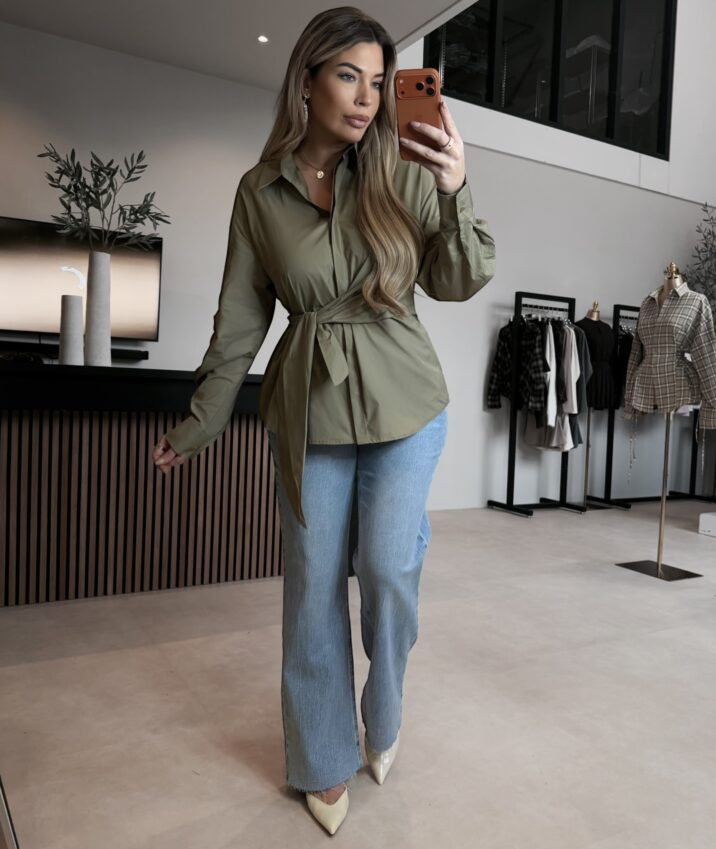 Lima knot blouse - Taupe