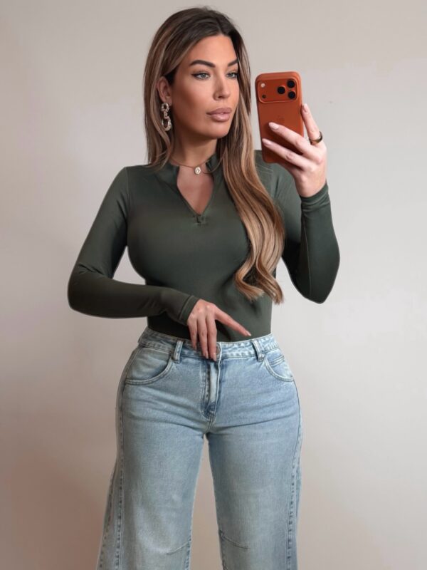 Ribbed zipp body - Green