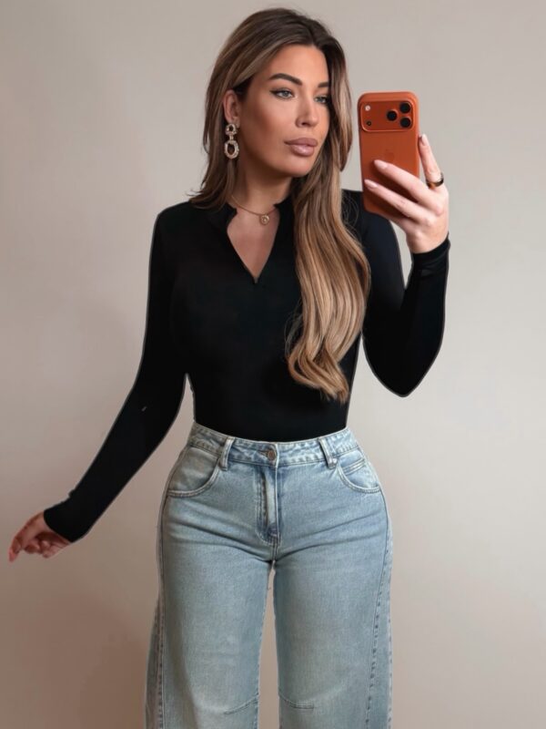 Ribbed zipp body - Black