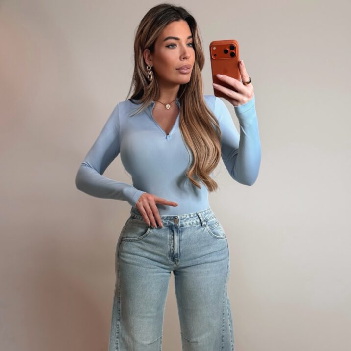 Ribbed zipp body - Blue