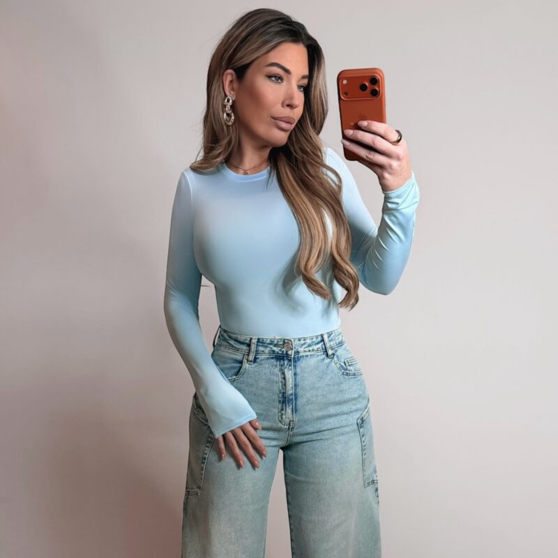 Skins long sleeve body - Babyblue