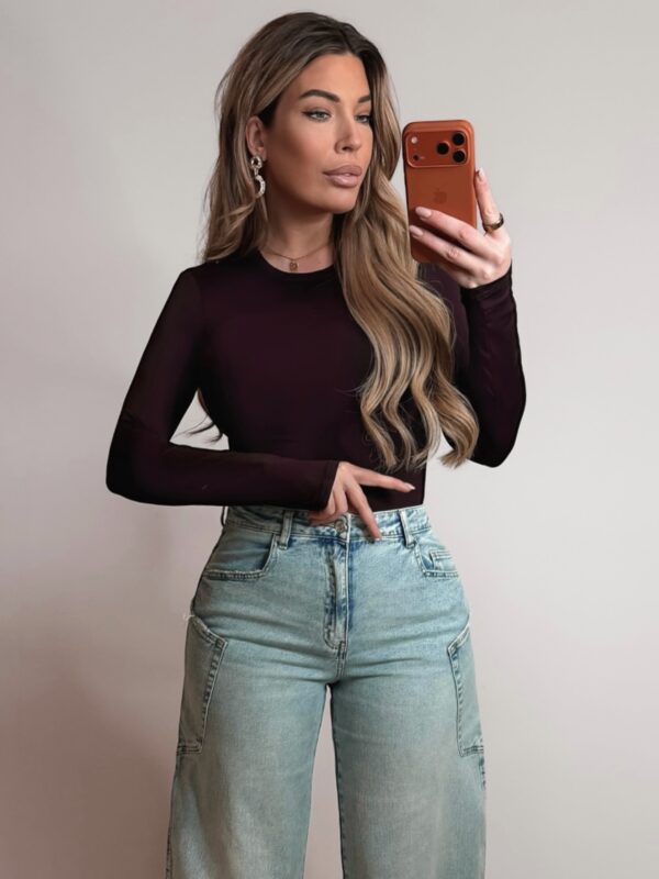 Skins long sleeve body - Aubergine