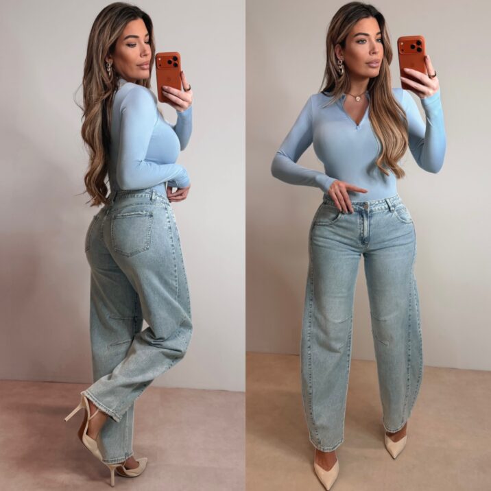 Ribbed zipp body - Blue