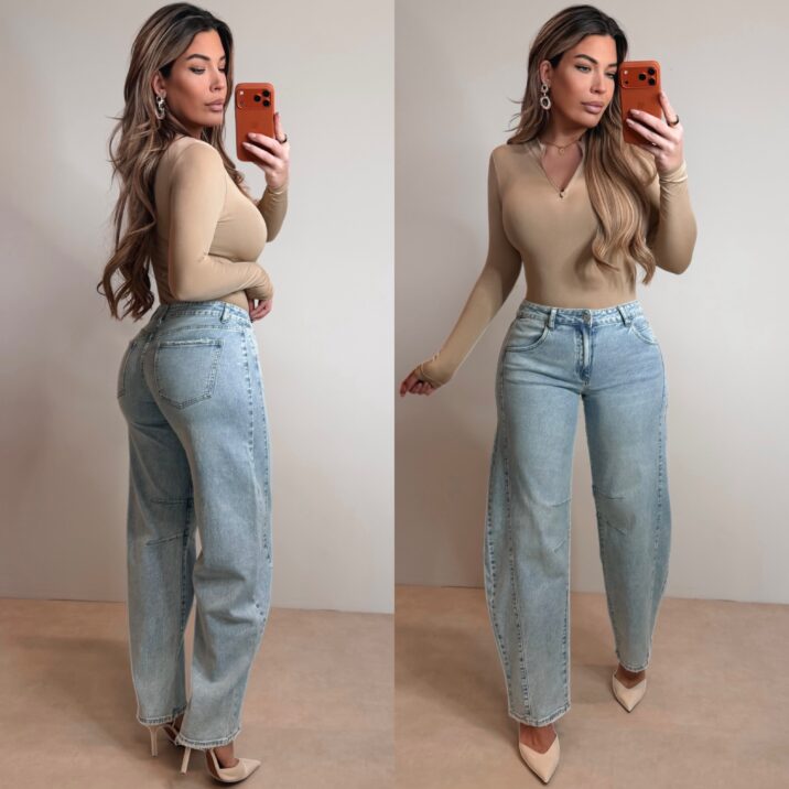 Ribbed zipp body - Nude