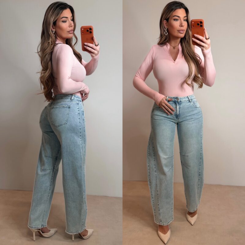 Ribbed zipp body - Pink