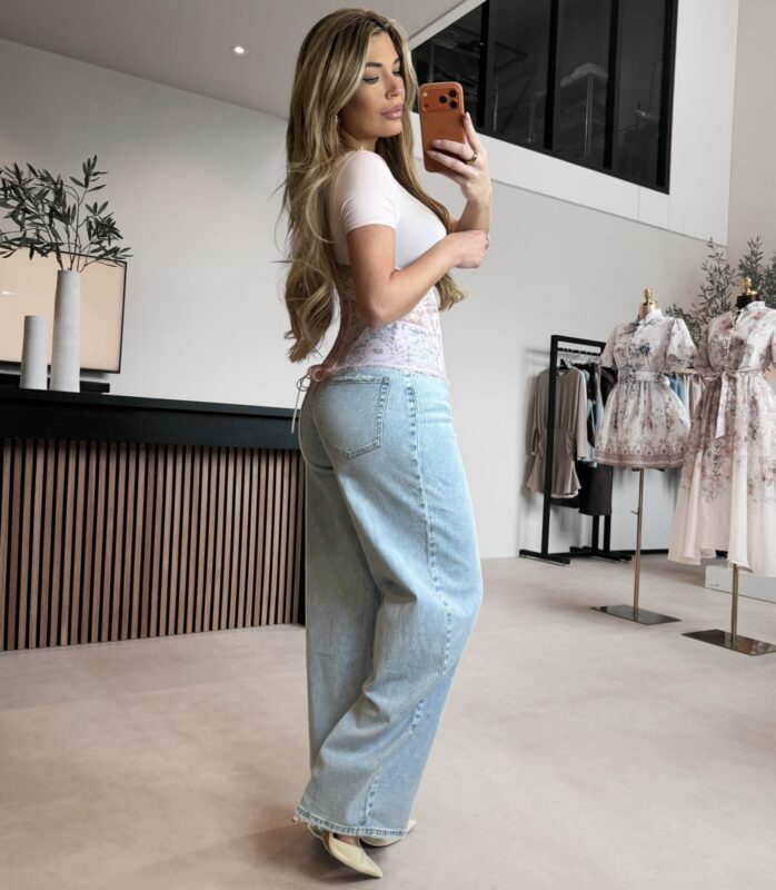 Lace Corset tee - Pink