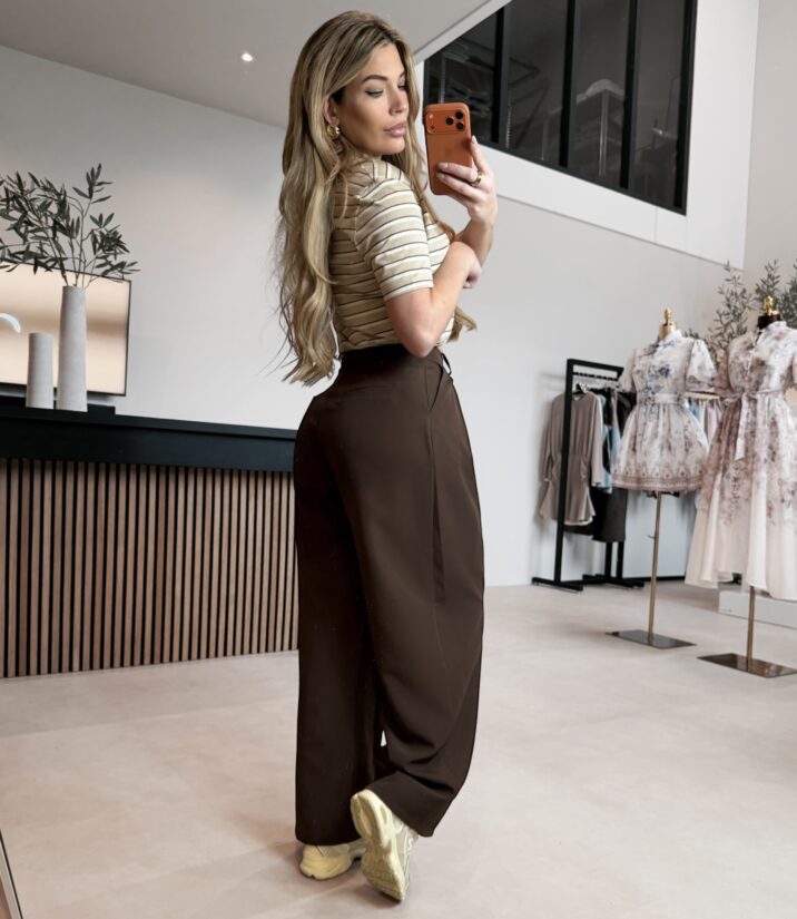 Muse wide pantalon - Choco