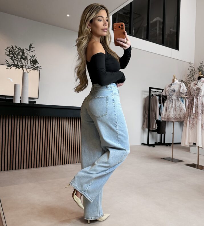 Cosmo One shoulder top - Black