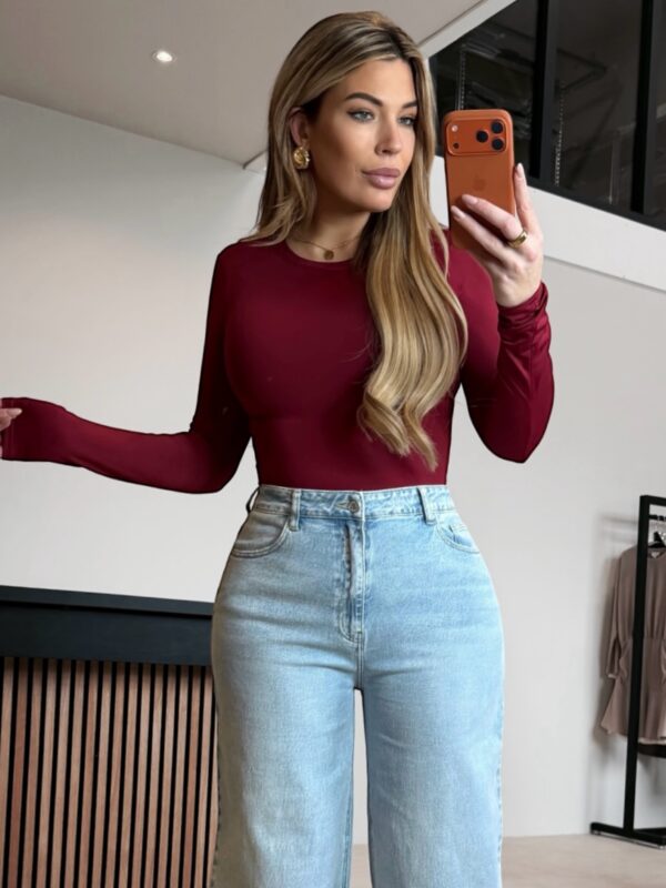 Skins long sleeve body - Bordeaux