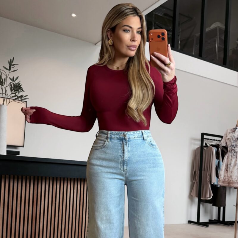 Skins long sleeve body - Bordeaux