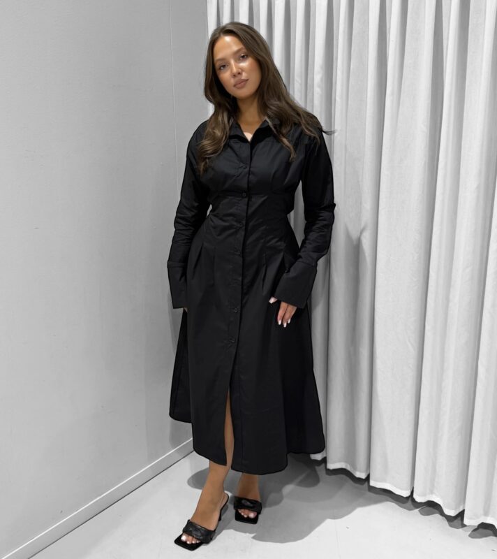 Long Blouse Dress - Black