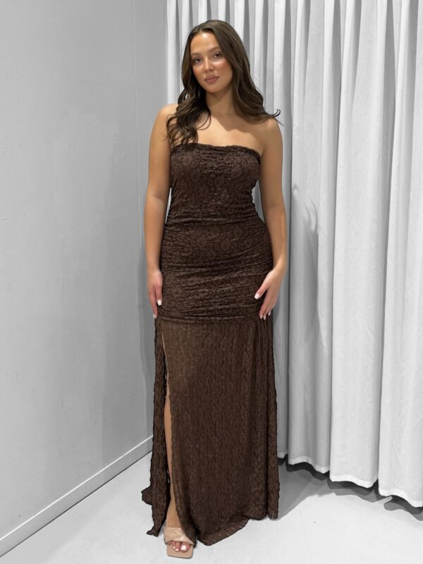 Amante Strapless Dress - choco