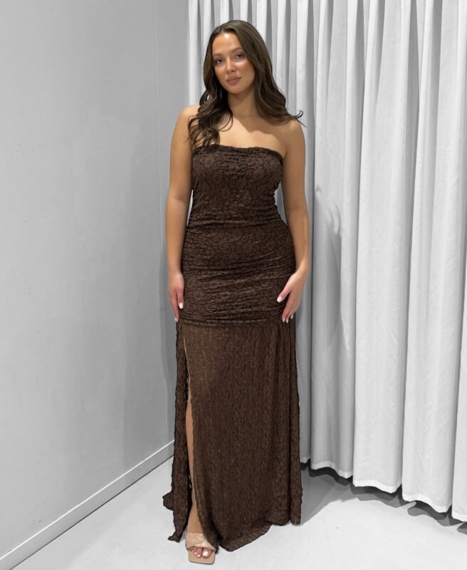 Amante Strapless Dress - choco