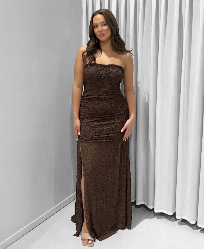Amante Strapless Dress - choco