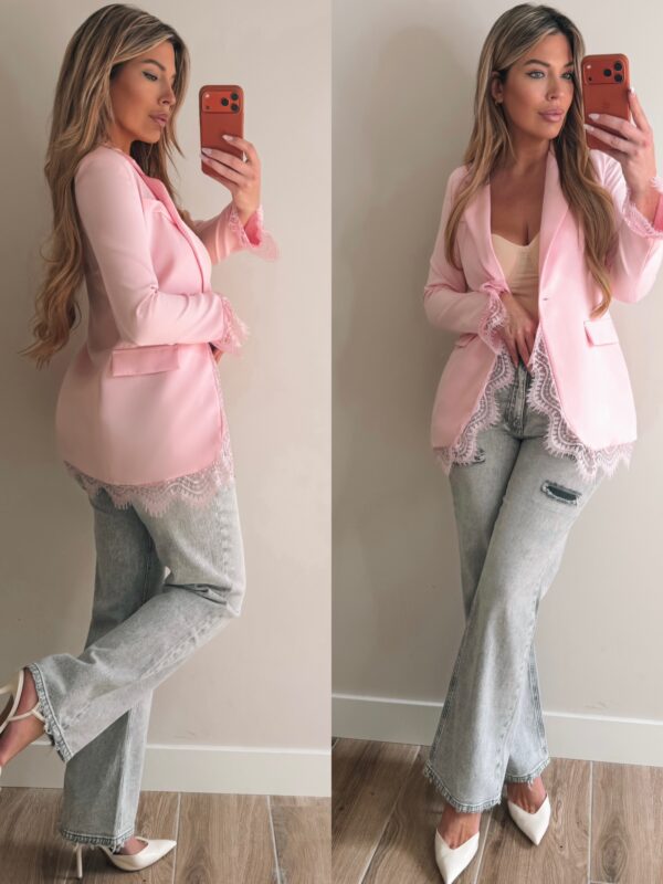 Blazer with lace - Pink