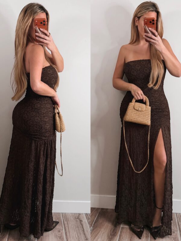 Amante Strapless Dress - Choco