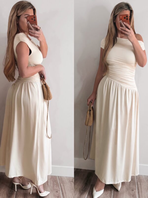 After Hours drape dress - Yellow