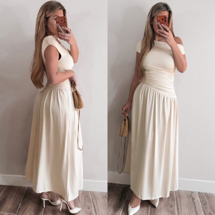 After Hours drape dress - Yellow