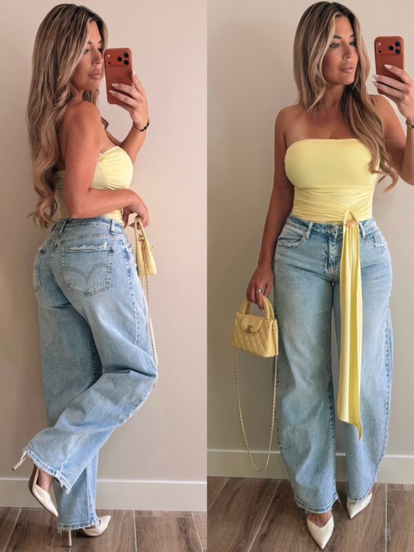 Strapless stone Body - Yellow