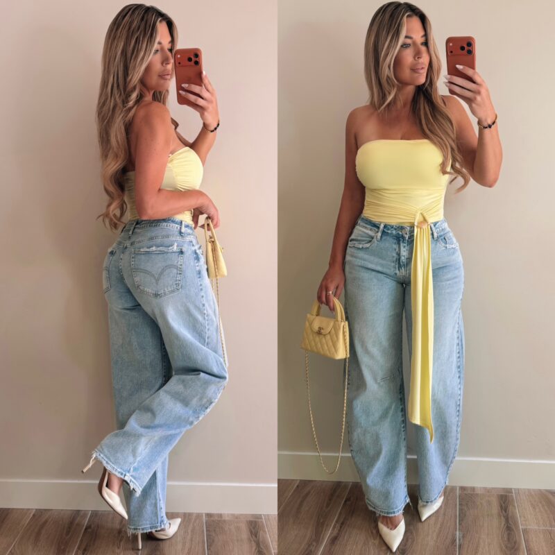 Strapless stone Body - Yellow