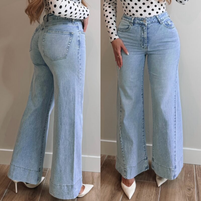 The extra wide leg jeans - Blue