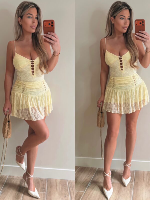 Stay extra lace set - Yellow