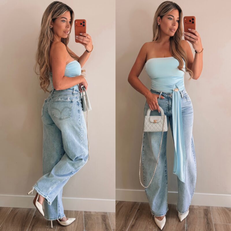 Strapless stone Body - Blue