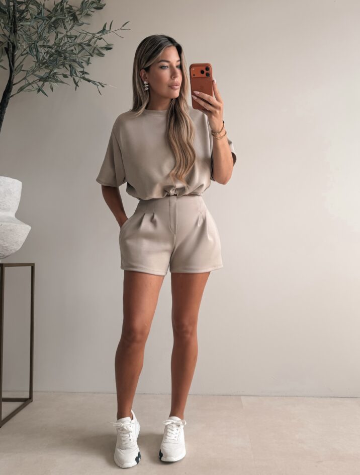 New Jogging Pantalon Set - Taupe