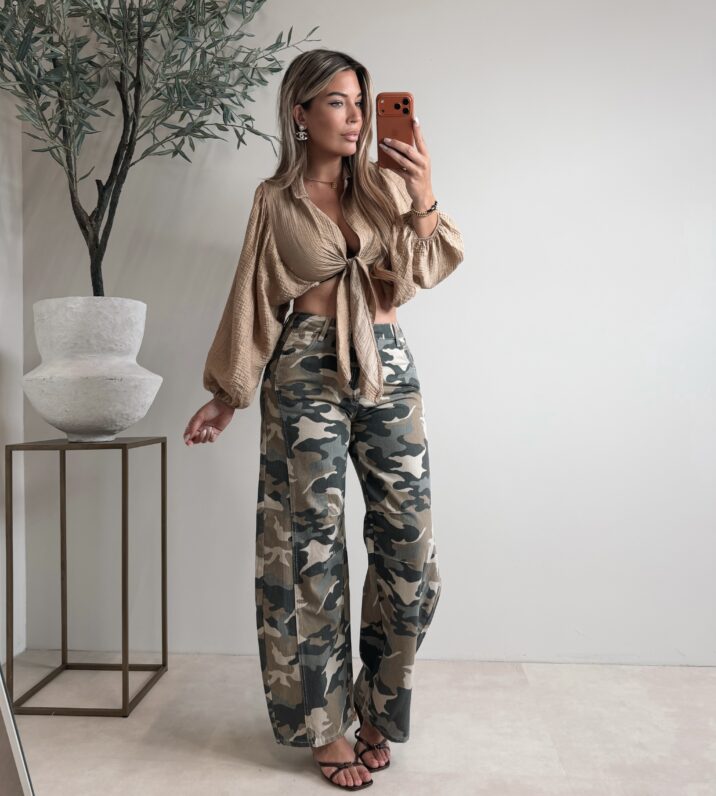 Musthave knot blouse - Nude