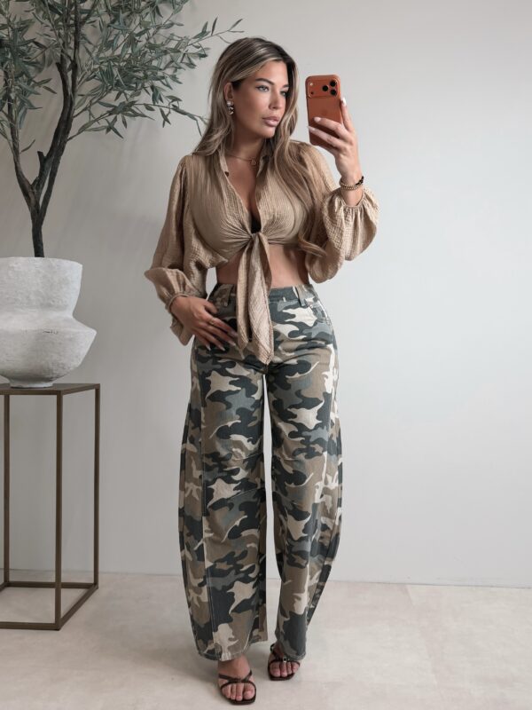 Musthave knot blouse - Nude