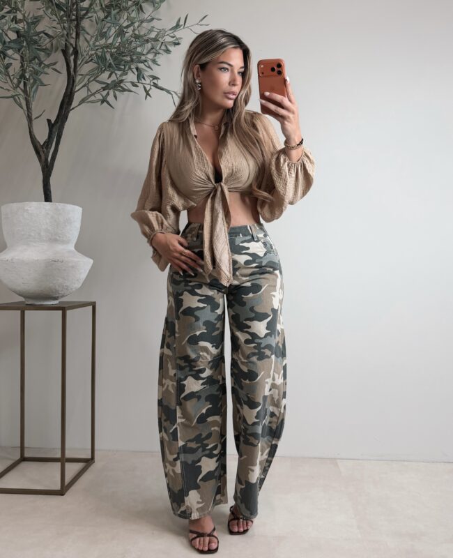 Musthave knot blouse - Nude