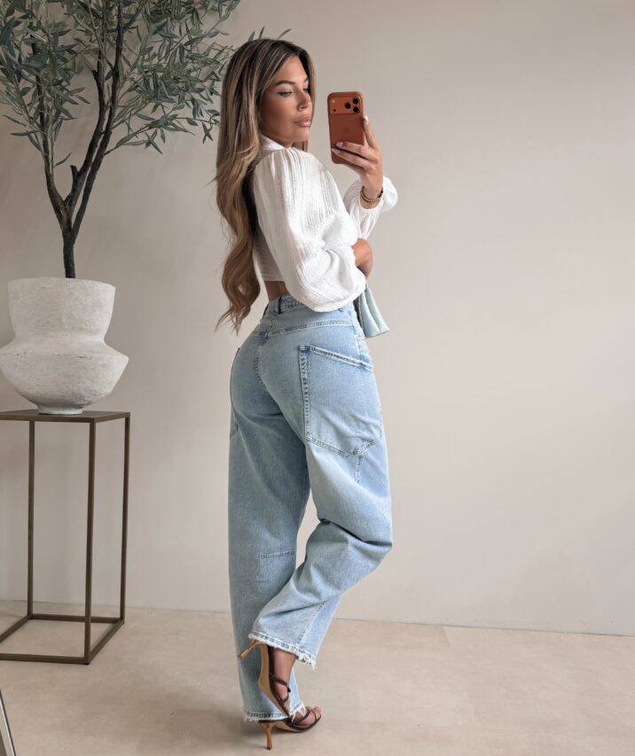 The Ballon jeans pocket side - Blue