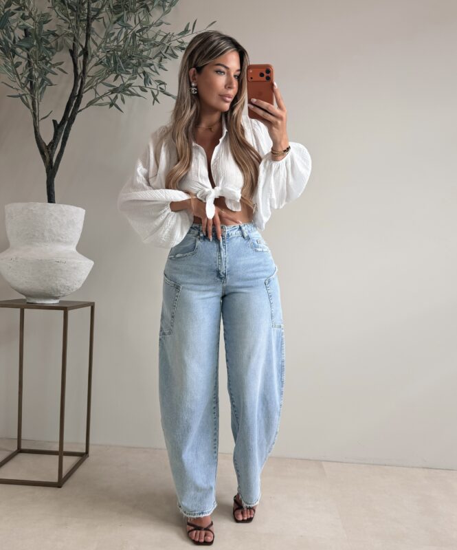 The Ballon jeans pocket side - Blue