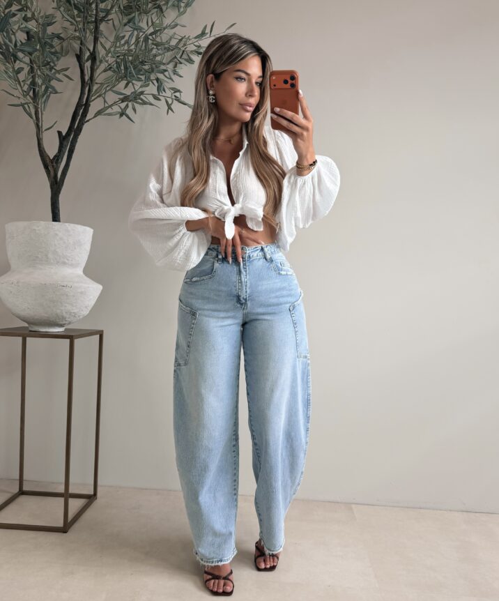 The Ballon jeans pocket side - Blue