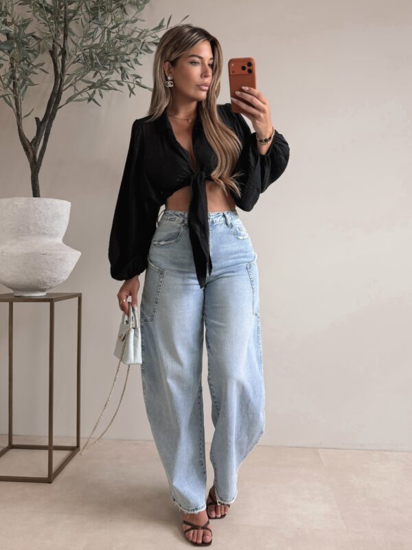 Musthave knot blouse - Black