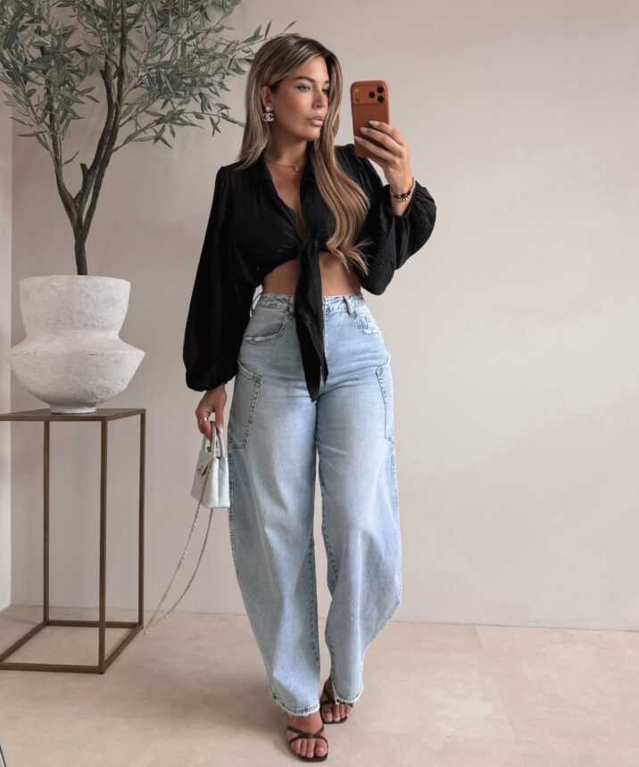 Musthave knot blouse - Black
