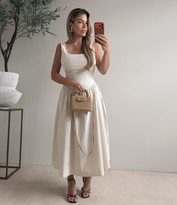 Singlet Open back dress - Beige