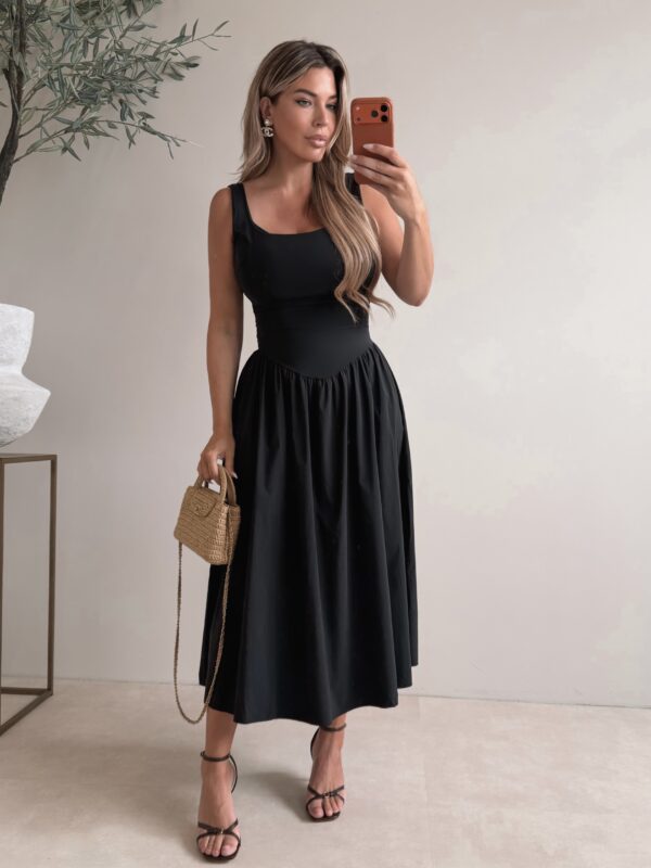 Singlet Open back dress - Black