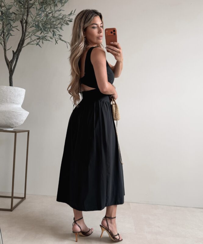 Singlet Open back dress - Black