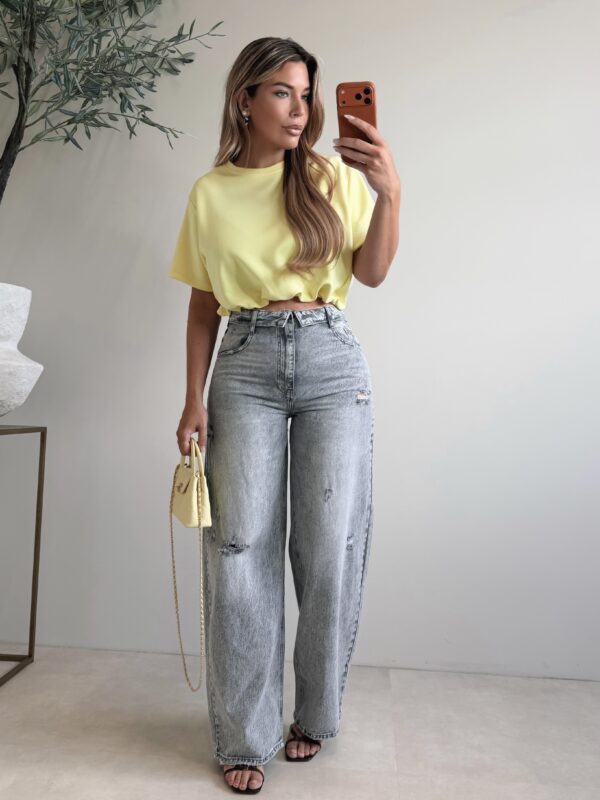Jazz Crop top  - Yellow